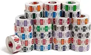 Smead BCCR Bar-Style Alphabetic Color-Coded Labels, Letters A-Z, Assorted Colors, 500 Labels per Roll (67070)