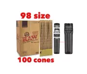 RAW classic 98 special size pre rolled cone +new design portable 3in1 grinder
