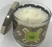 Pomelo & Pine Bath & Body Works 3 wick 14.5 oz candle White Barn mandarin bark