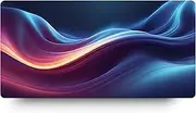 DESKMATEC Mouse Pad, Aurora Blue Wave Large Desk Mat (60x30cm)