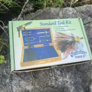 Anglerhaus - Fly Tying Standard Tool Kit with Wooden Box & Book