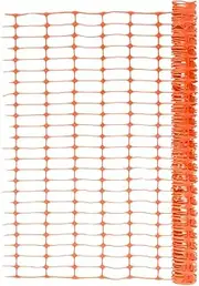 Garden Fence 50 m Orange – High-Visibility HDPE Temporary Fencing for Outdoor Uses, Ideal for Construction, Ski Areas, Farm, Ranch, Yard, and Road Work with Flexible