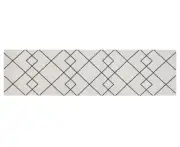Rug Culture Paradise Diego Runner Rug - Light Grey/Black Size:500X80Cm