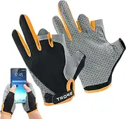 [MAIDONG] Cycling Thin Gloves,Workout Gloves Anti-Slip Breathable Ice Silk Gloves - UV Protection Cycling Gloves, Adjustable Gloves for Men & Women, Kayaking, Paddling, Hiking