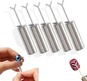 Heart Cat Eye Magnet for Nails, HeartMagnet forNails, Heart Magnet for CatEye Gel Polish, DIY Nail MagnetCat Eye Tool with Y-Shaped (5pcs)