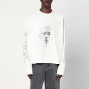 [Basketcase Gallery] Oversized white cotton hoodie XL White