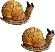 YARNOW 1set Resin Snail Decor Charming Tabletop Snail Ornament for Home Decoration Unique Present Idea Stylish and Whimsical Design for Indoor Decor and Collectors 2pcs