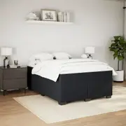 vidaXL Box Spring Bed with Mattress Black Double Velvet