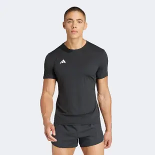 【adidas 愛迪達】上衣 男款 短袖上衣 運動 吸排 訓練 亞規 ADIZERO E TEE 黑 IN1156