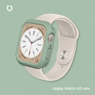 RHINOSHIELD 犀牛盾 Apple Watch 9/8/7 共用 45mm Crashguard NX模組化防摔邊框手錶保護殼鼠尾草綠