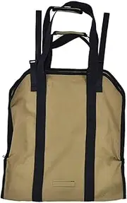Cechoayuu Firewood Carrier Large Capacity Firewood Storage Bag for Wood Stove Indoor Outdoor Camping Travel Portable Wood Carrier (Khaki), BLUE, Modern