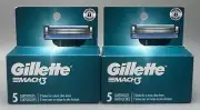 Gillette Mach3 Razor Blade Refill Cartridges 10 Count New