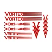 Vortex - Stripes - RED - DIECUT Decal set - old school bmx