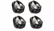 4 Lot 3ft XLR Male Female 3Pin Microphone Cord Audio Mic Shielded Cable 3' Foot