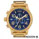 NIXON A083-2735《51-30 Chrono 超大錶徑系列》防水300米/51mm/金x藍【第一鐘錶】