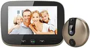 Surveillance Recorder 4.3" LCD Digital Door Viewer Doorbell Security Camera Electronic Cat Eye Camera Photo Monitor Home Wireless Video Doorbell Gold