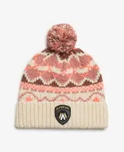 Apres Ski Knitted Beanie Hat | Nutmeg Spice Fairisle