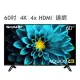 ☆SHARP 夏普-60吋-顯示器 不含視訊盒 4K UHD Android 4T-C60DK1X