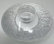 Orrefors Discus Clear Votive Candle Holder Lars Hellsten Design