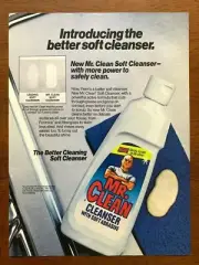 1986 Mr. Clean Cleanser Vintage Print Ad/Poster 80s Retro Pop Art Décor