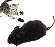 Wind Up Plush Mouse | Wind Up Fake Toy Mouse Indoor Plush Mice,Indoor Plush Mice Realistic Racing Toy Interactive Pet Kitten Prank Mouse Favors for Indoor Cats