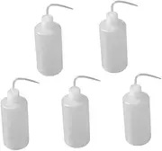 HANABASS 5Pcs Hairdressing Scale Bottle Empty Applicator with Scale for Hair Dyeing Perming Plant Watering and Home Beauty Treatments White