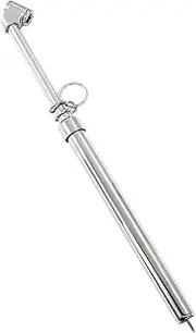 LDEXIN Tire Pressure Gauge, Dual Head Straight Foot Chuck Heavy Duty Air Gauge, 10-160 PS Stainless Steel Service Gauge for Cars