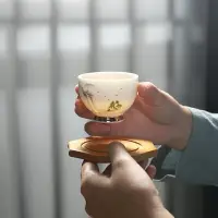 在飛比找樂天市場購物網優惠-家用茶道茶杯陶瓷加厚耐高溫泡茶杯茶盞茶具配件小茶杯品茗杯套裝