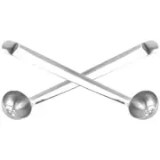 2 Pcs Stainless Steel Olive Spoon Strainer for Olives Jar Pickle