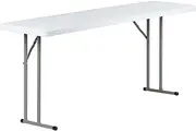 VEMART Living Room Table Plastic Folding Training Table White