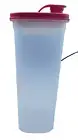 Tupperware Slim Line Pitcher 8-cup/2L Fridge Door Orange Juice Strainer Pink