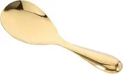SOLUSTRE Stainless Steel Rice Spoon Home Kitchen Scoop with Comfortable Grip Simple Design for Easy Use for Serving and Cooking Rice