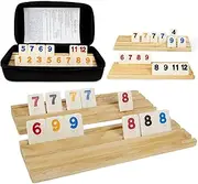 rummikub Game rummikub Game 6-8players,Rumy Cube 6 Player Edition with 6 Wooden Frames, 160 Tile Rumy Cube Travel Game Set with Portable Box