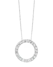 14K 2.00 ct. tw. Lab-Grown Diamond Circle Pendant Necklace