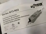 Genuine Wago 873-902 2-Pole Push-Wire Lighting Luminaire Disconnect Connector