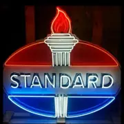 Standard Gas Oil Gasoline 24" Neon Sign Light Lamp With HD Vivid Printing LE