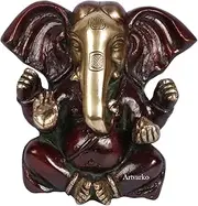 [Artvarko] Brass Big Ear Ganesha Ganesha Bhagwan Idol Ganpati Murti Statue for Home Office Entrance Decor Pooja Gift