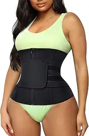 [Junlan] Women Waist Trainer Cincher Belt Tummy Control Sweat Girdle Workout Slim Belly Band for Weight Loss