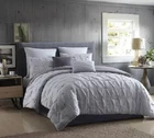 Jessamy Queen Size Comforter Set 8 Piece Set Bedskirt Shams Decorative Pillows