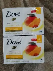 Dove Bar Purely Pampering Beauty Bar Bath Soap Mango Butter Pack Of 4 (lot 2)