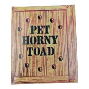 Vintage Novelty Pet Horny Toad With Original Box Gag Gift White Elephant NOS