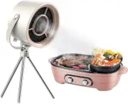 Portable Range Hood, Desktop Range Hood With 3 Speed Exhaust Fan, Low Noise Mini Cooker Hood For Kitchen Home Bbq Hot Pot 1Pcs with 3 filter cottons