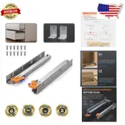 Rust-Resistant 80 lb Capacity Soft-Close Drawer Slides - 21 Inch Full Extension