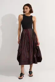 Premium Cotton Tailored Full Maxi Skirt