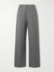 [Tory Burch] Tory Burch - Flannel Wide-leg Pants - Gray - US10 US 10 Gray