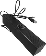 KOMBIUDA PC USB Powered Computer Sound Bar Dual Speaker System for Desktop Laptop Stereo Speakers for Enhanced Audio Experience Portable Soundbar for Gaming Home Use
