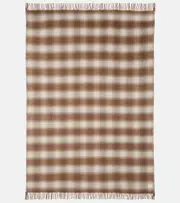 [Loro Piana] Loro Piana Plaid wool and cashmere flannel throw One Size brown
