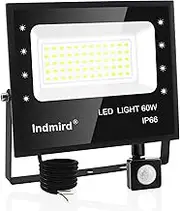 LED Flood Lights Outdoor, 60W 6000LM Motion Sensor Floodlights 6500K Daylight White Security Lights IP66 Waterproof Led Spot Light Led Work Light for Yard,Garage,Garden,Parking Lot, Park,Playground