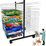 Art Drying Rack,Drawing Paper Drying Rack,Floor-Standing Classroom Drying Rack,Space Saving Suitable for Classrooms Homes and Offices(40th Tiers)
