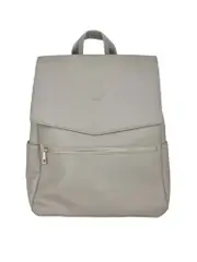 ELF PARKER Nappy Bag Backpack Vegan Leather Grey Diaper Mummy Mother Baby Gift